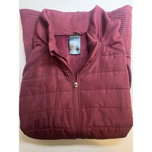 Tell Gear Men’s 3XL Burgandy Fleece Lined Full Zip Vest